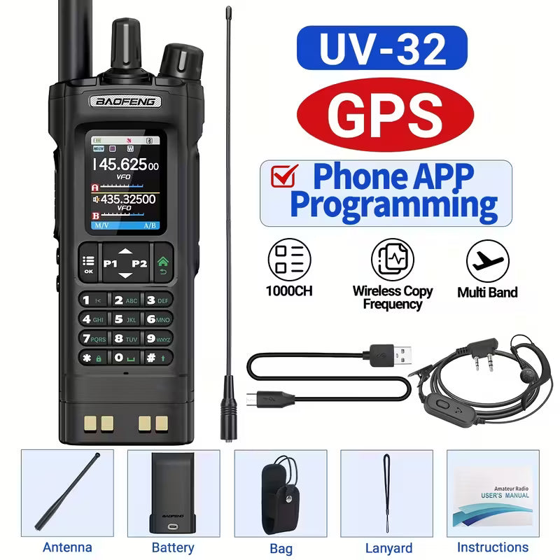 BAOFENG UV-32 10W GPS Ham Radio