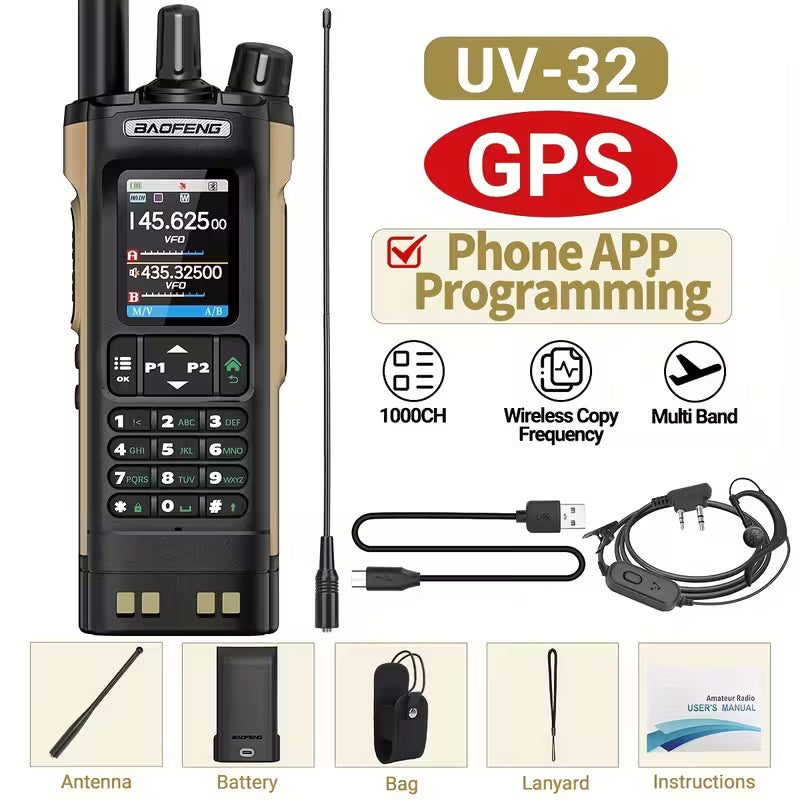 BAOFENG UV-32 10W GPS Ham Radio