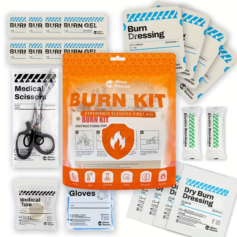 RHINO RESCUE Burn Dressing Kit, Emergency Burn Kit