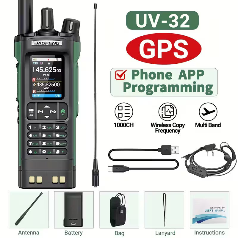 BAOFENG UV-32 10W GPS Ham Radio