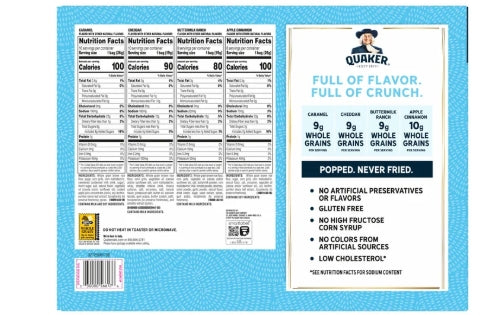 Quaker Rice Crisps, Variety Pack, 36-count
