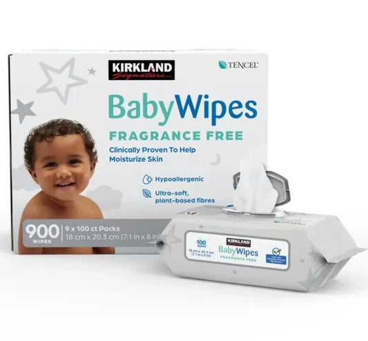 Kirkland Signature Baby Wipes Fragrance Free, 900-count